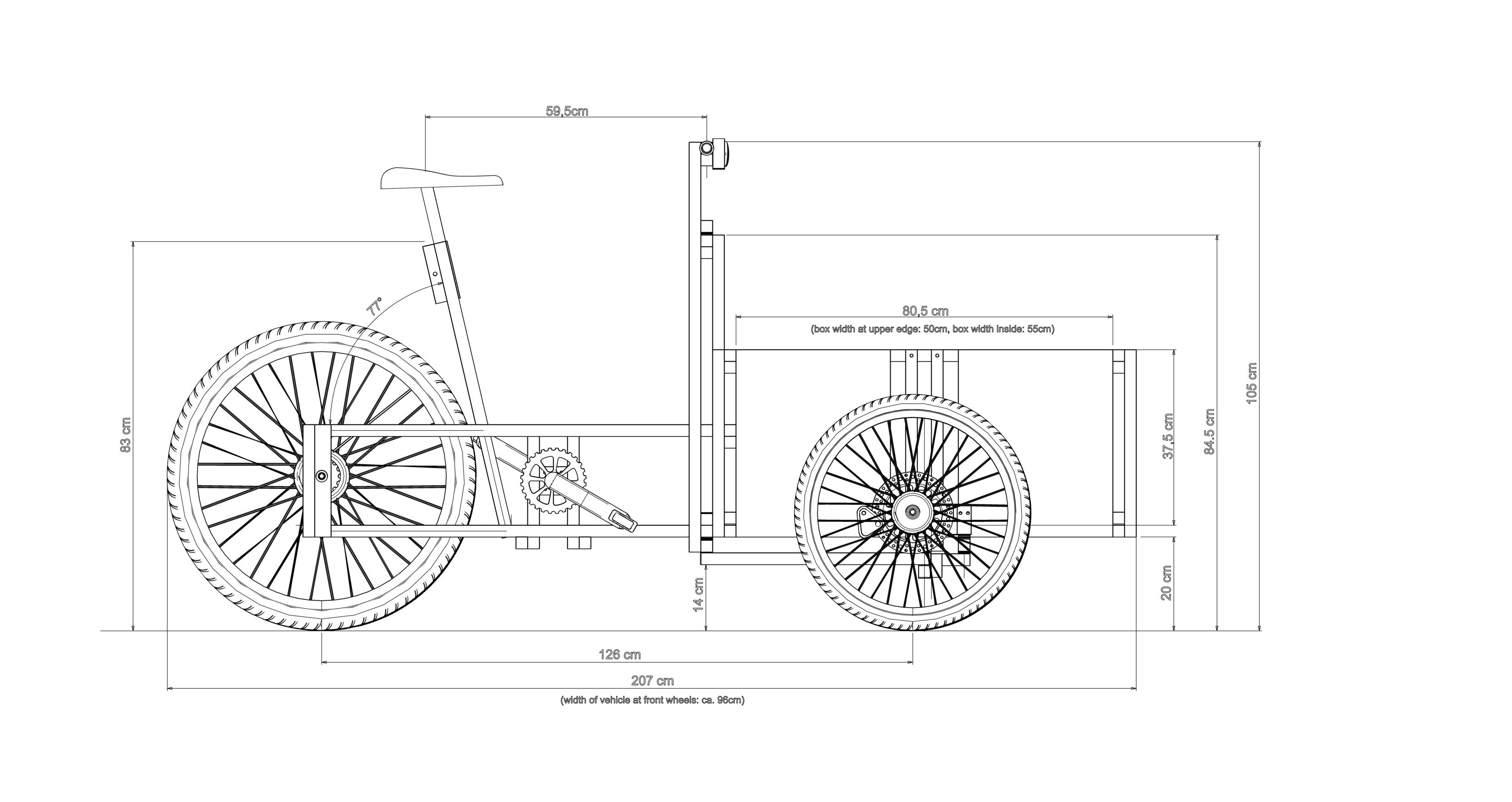 XYZ CARGO TRIKE - measurements